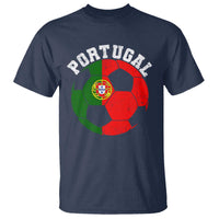 Portugal Soccer T Shirt Portuguese Flag Soccer Ball Futebol Football Fan - Wonder Print Shop
