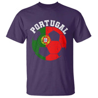 Portugal Soccer T Shirt Portuguese Flag Soccer Ball Futebol Football Fan - Wonder Print Shop
