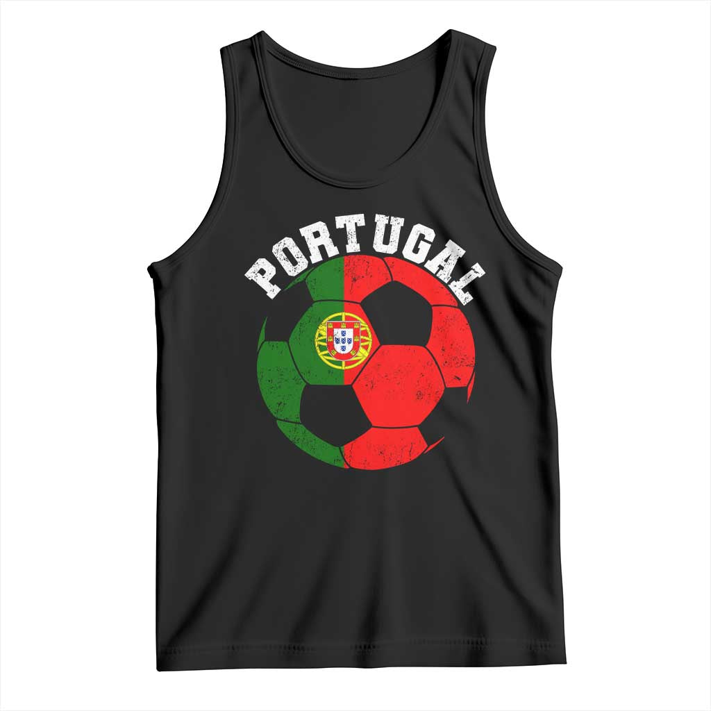 Portugal Soccer Tank Top Portuguese Flag Soccer Ball Futebol Football Fan - Wonder Print Shop