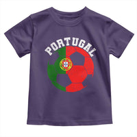 Portugal Soccer Toddler T Shirt Portuguese Flag Soccer Ball Futebol Football Fan - Wonder Print Shop