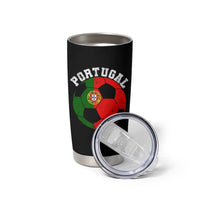 Portugal Soccer Tumbler Cup Portuguese Flag Soccer Ball Futebol Football Fan - Wonder Print Shop