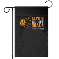 Funny Soccer Garden Flag Life Is About Goals And Assists Youth Soccer - Wonder Print Shop
