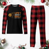 Funny Soccer Plaid Pajama Set Life Is About Goals And Assists Youth Soccer - Wonder Print Shop