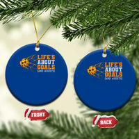 Funny Soccer Ceramic Ornament Life Is About Goals And Assists Youth Soccer - Wonder Print Shop