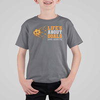 Funny Soccer T Shirt For Kid Life Is About Goals And Assists Youth Soccer - Wonder Print Shop