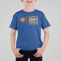 Funny Soccer T Shirt For Kid Life Is About Goals And Assists Youth Soccer - Wonder Print Shop