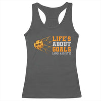 Funny Soccer Racerback Tank Top Life Is About Goals And Assists Youth Soccer - Wonder Print Shop