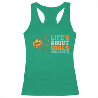 Funny Soccer Racerback Tank Top Life Is About Goals And Assists Youth Soccer - Wonder Print Shop
