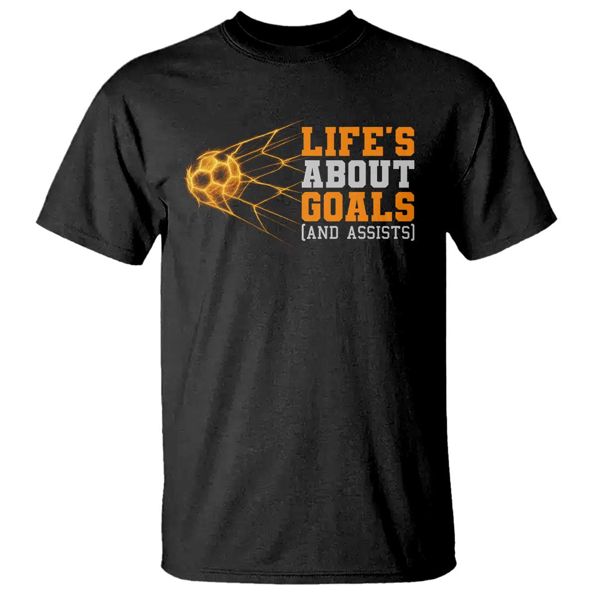 Funny Soccer T Shirt Life Is About Goals And Assists Youth Soccer - Wonder Print Shop