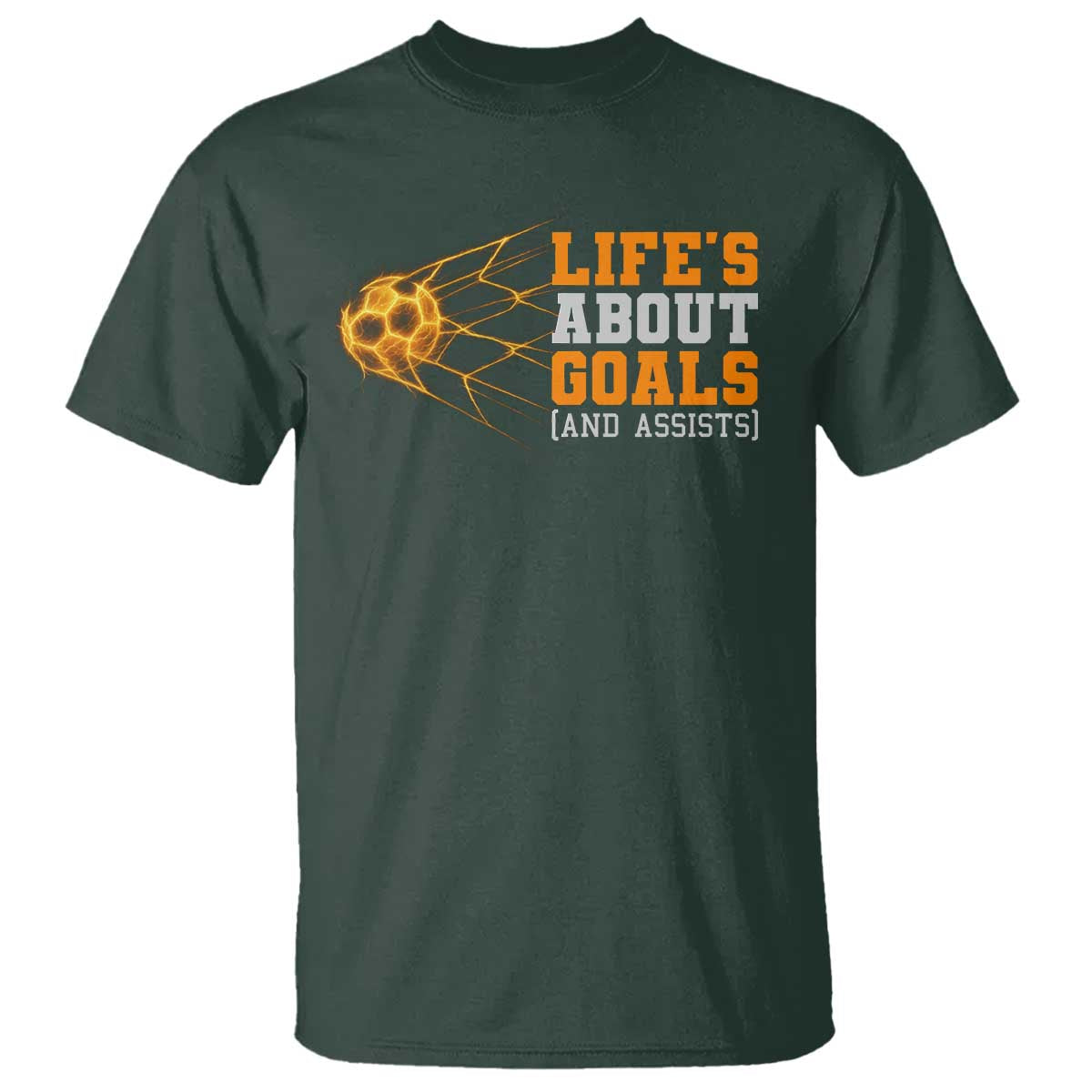Funny Soccer T Shirt Life Is About Goals And Assists Youth Soccer - Wonder Print Shop