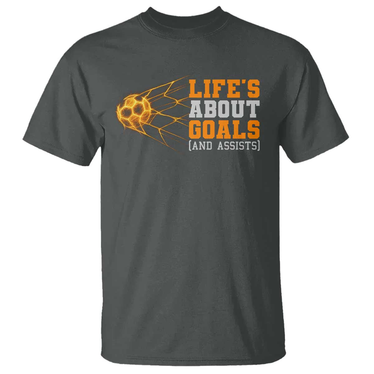 Funny Soccer T Shirt Life Is About Goals And Assists Youth Soccer - Wonder Print Shop