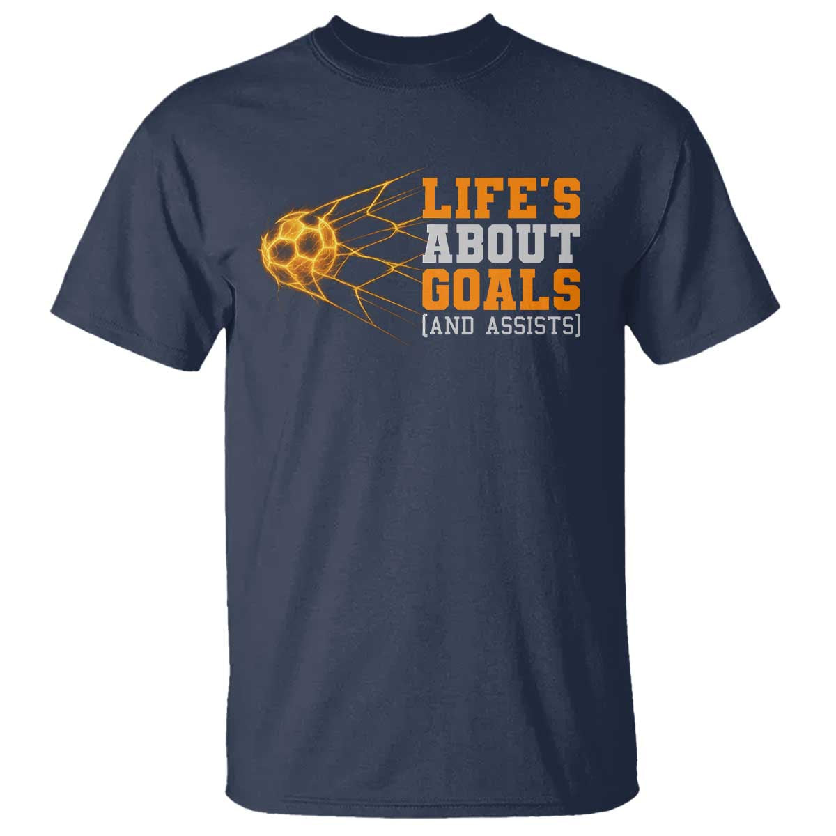 Funny Soccer T Shirt Life Is About Goals And Assists Youth Soccer - Wonder Print Shop