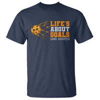 Funny Soccer T Shirt Life Is About Goals And Assists Youth Soccer - Wonder Print Shop