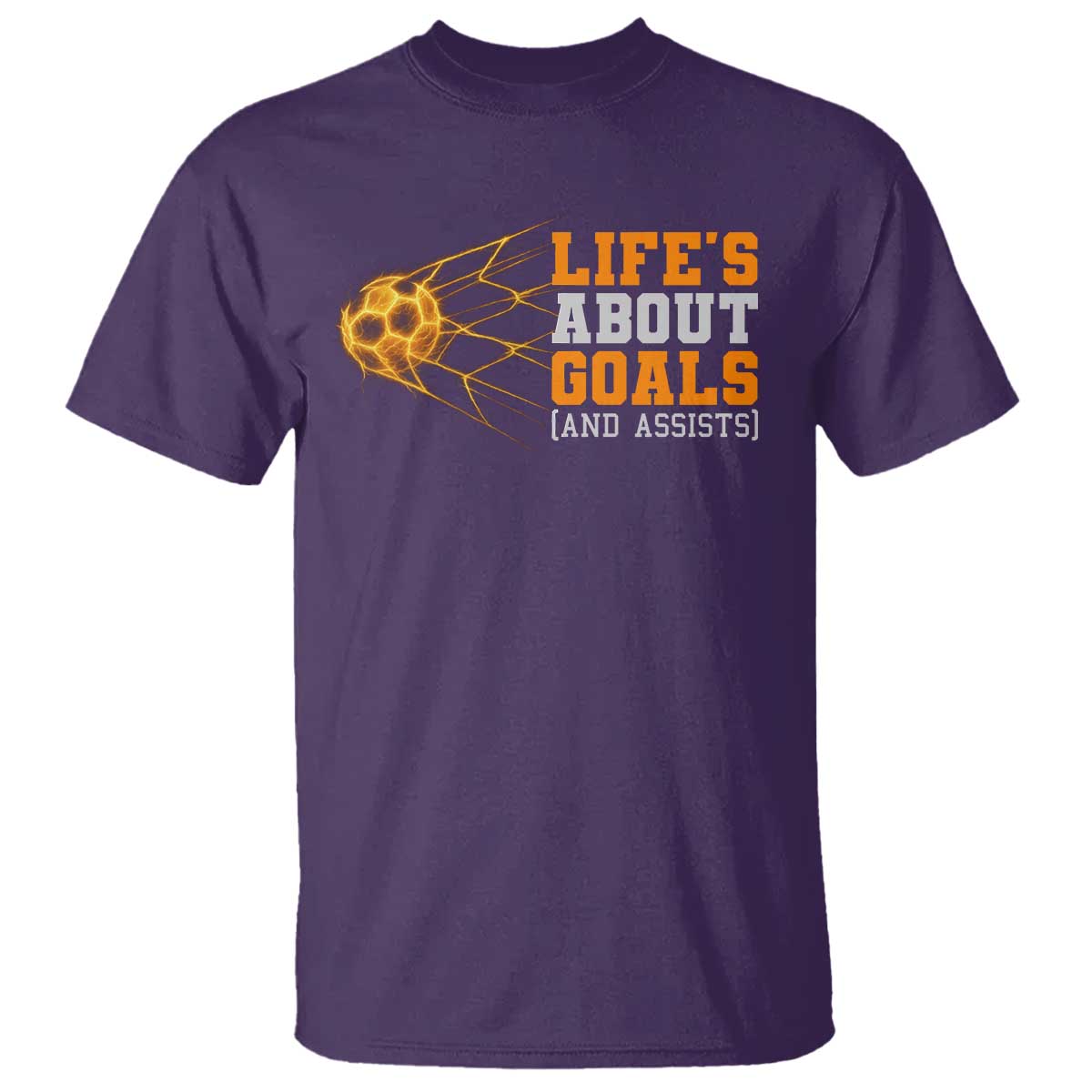 Funny Soccer T Shirt Life Is About Goals And Assists Youth Soccer - Wonder Print Shop