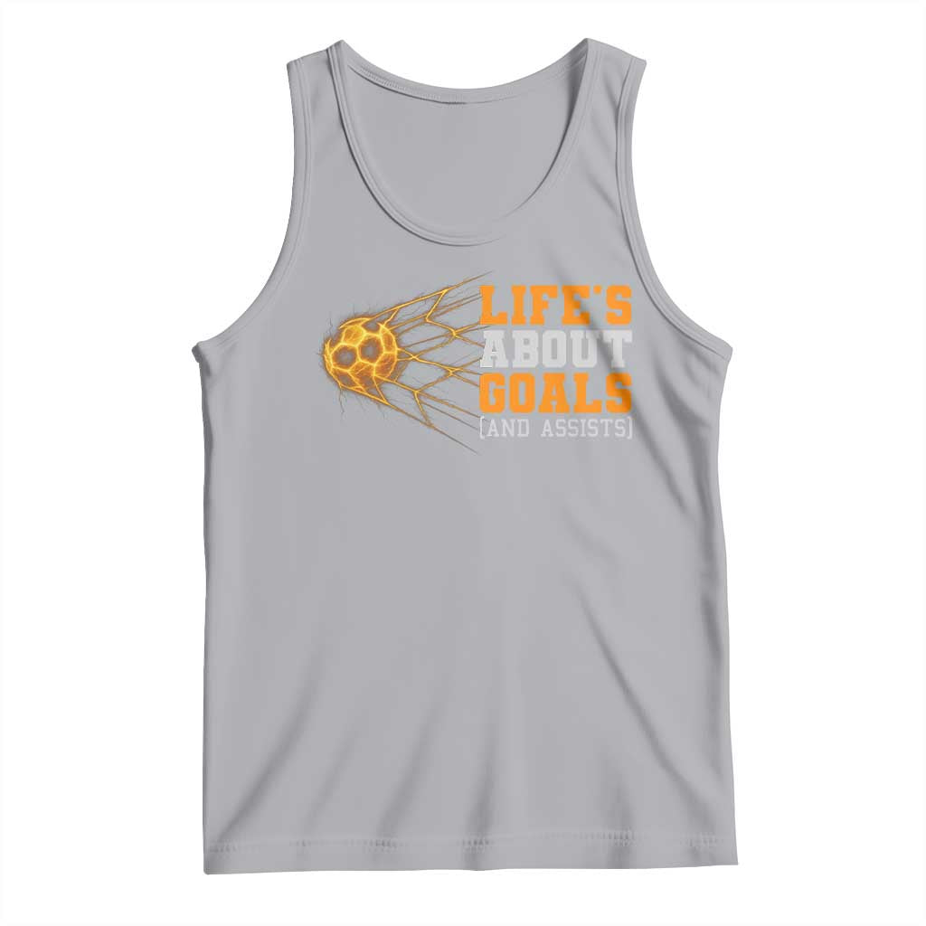 Funny Soccer Tank Top Life Is About Goals And Assists Youth Soccer - Wonder Print Shop