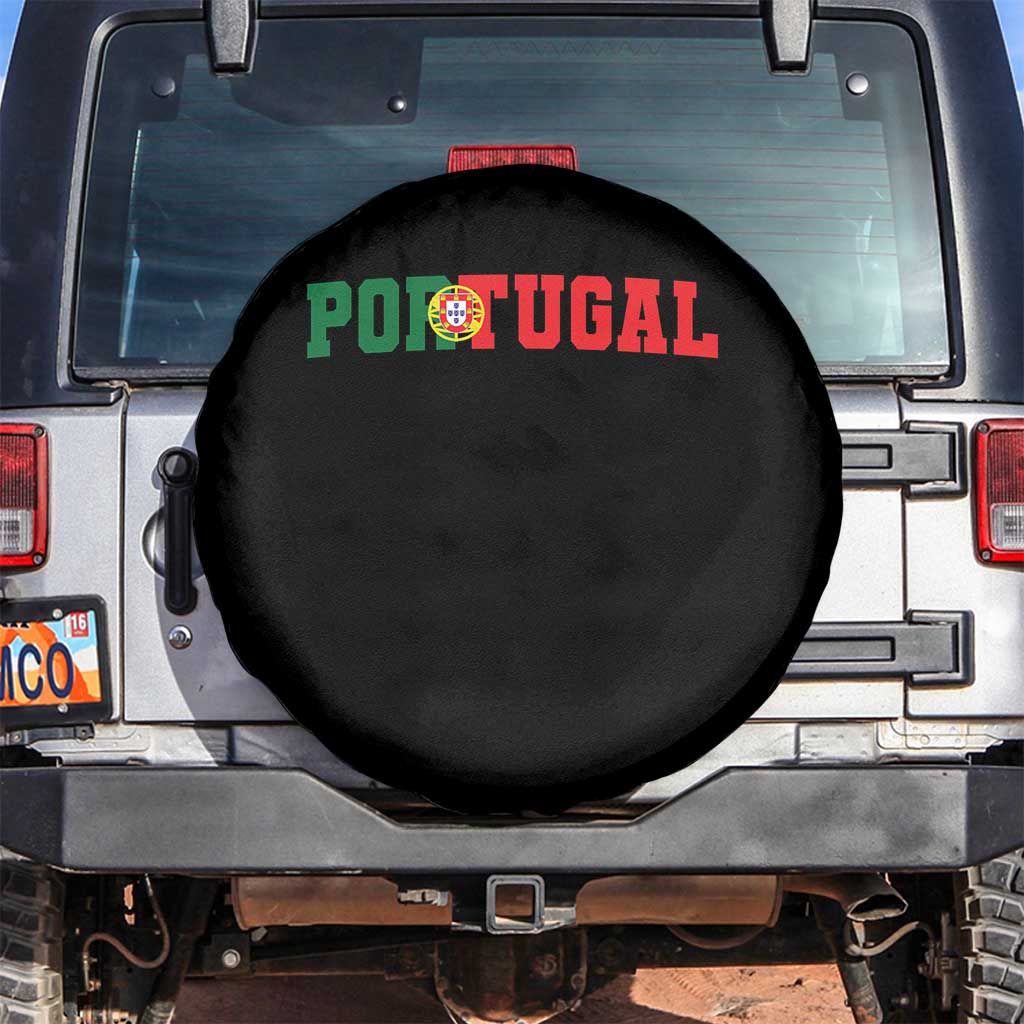 Vintage Portugal Spare Tire Cover Classic Portuguese Flag Retro Varsity Futebol - Wonder Print Shop