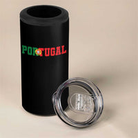 Vintage Portugal 4 in 1 Can Cooler Tumbler Classic Portuguese Flag Retro Varsity Futebol - Wonder Print Shop