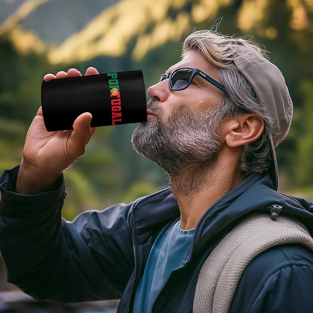 Vintage Portugal 4 in 1 Can Cooler Tumbler Classic Portuguese Flag Retro Varsity Futebol - Wonder Print Shop