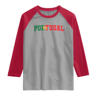 Vintage Portugal Raglan Shirt Classic Portuguese Flag Retro Varsity Futebol - Wonder Print Shop