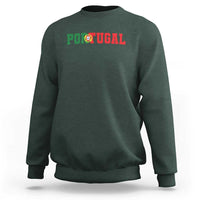 Vintage Portugal Sweatshirt Classic Portuguese Flag Retro Varsity Futebol - Wonder Print Shop