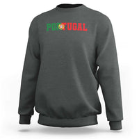 Vintage Portugal Sweatshirt Classic Portuguese Flag Retro Varsity Futebol - Wonder Print Shop