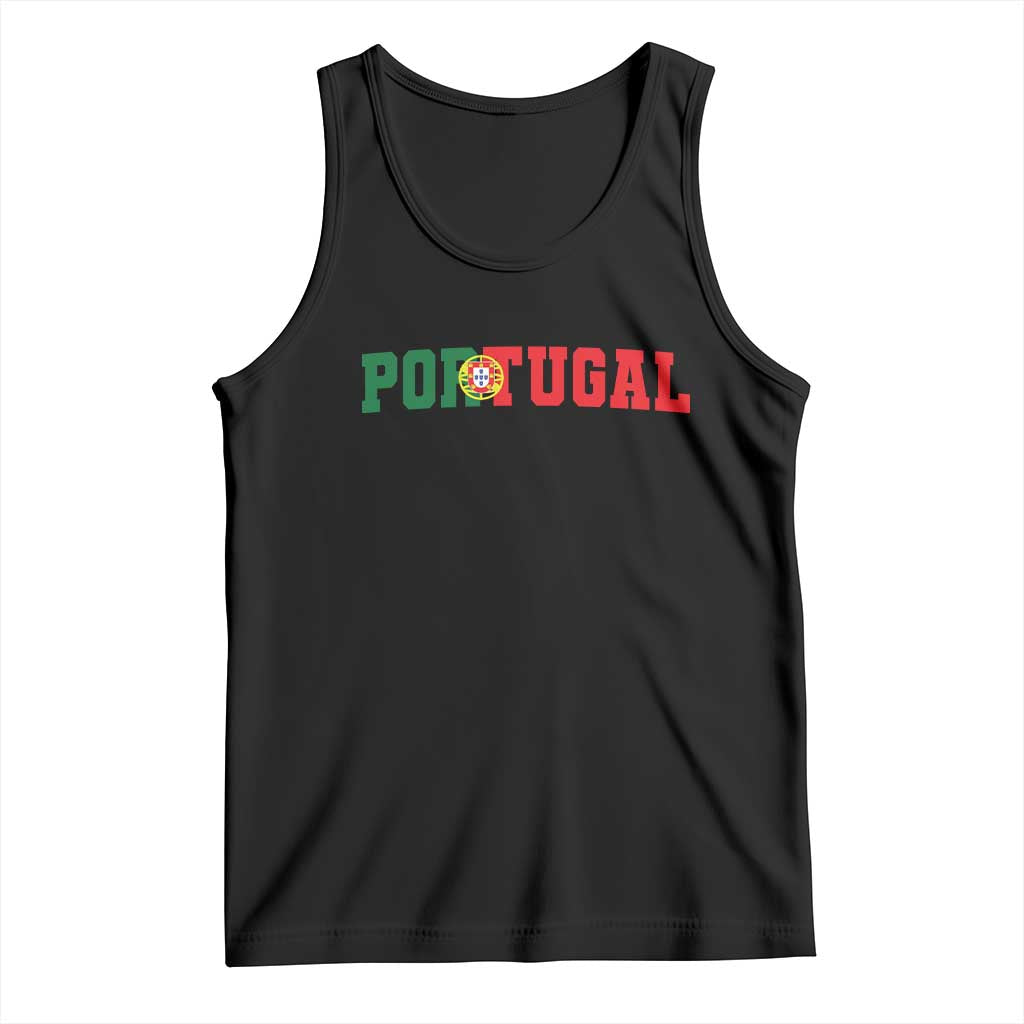 Vintage Portugal Tank Top Classic Portuguese Flag Retro Varsity Futebol - Wonder Print Shop
