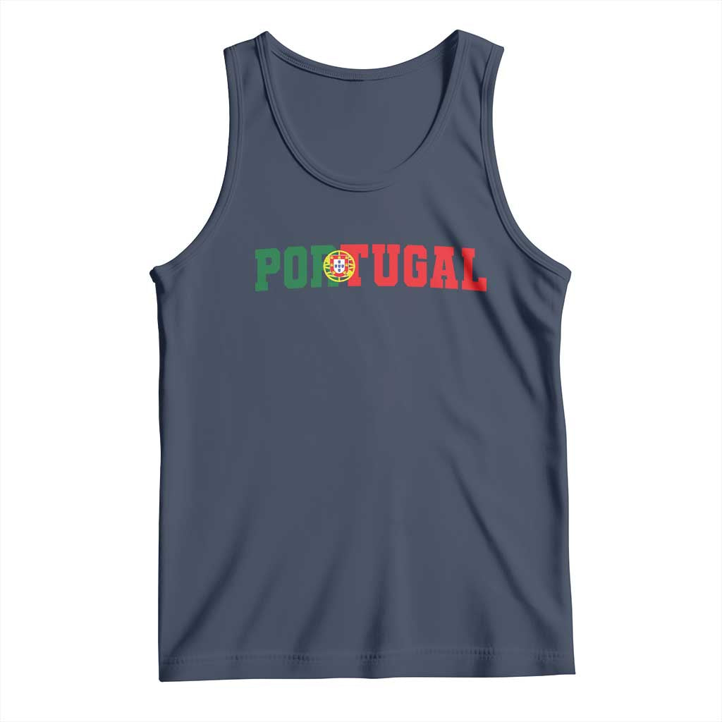 Vintage Portugal Tank Top Classic Portuguese Flag Retro Varsity Futebol - Wonder Print Shop