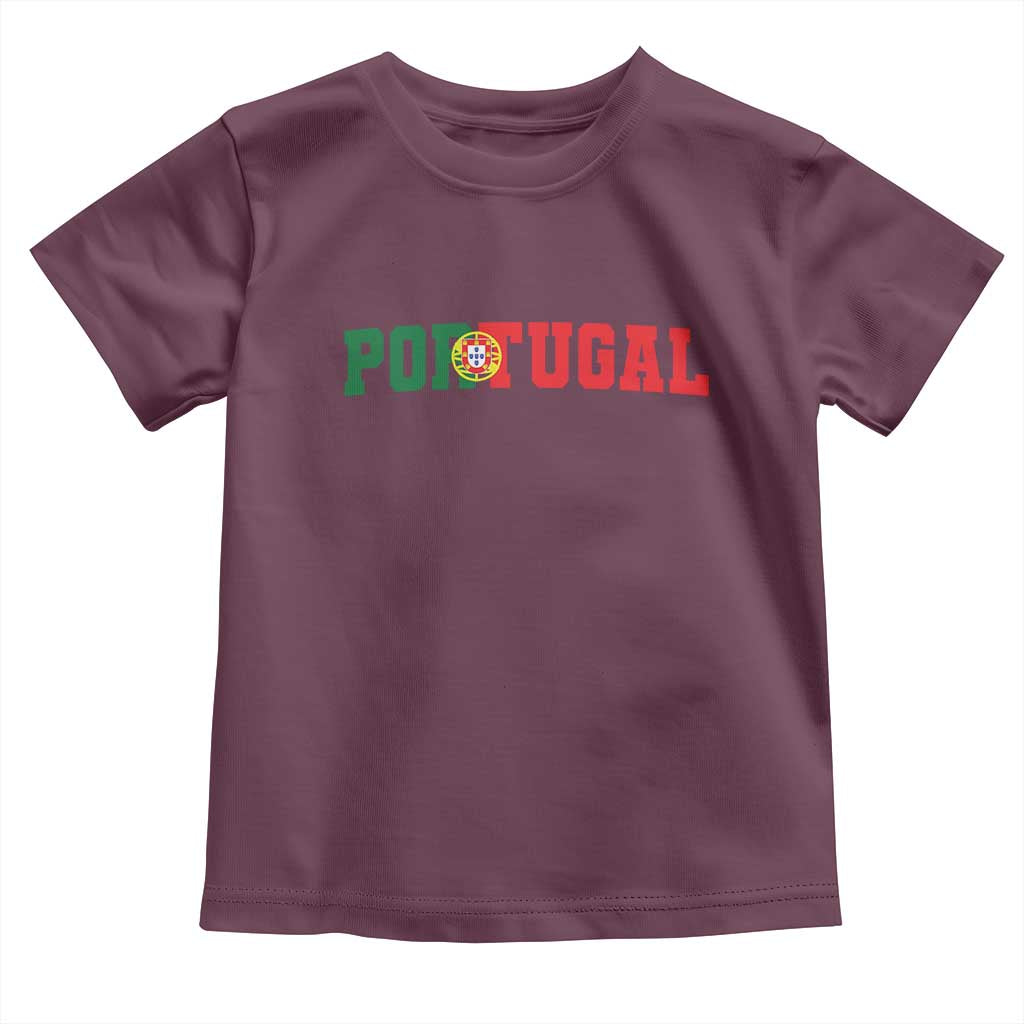 Vintage Portugal Toddler T Shirt Classic Portuguese Flag Retro Varsity Futebol - Wonder Print Shop