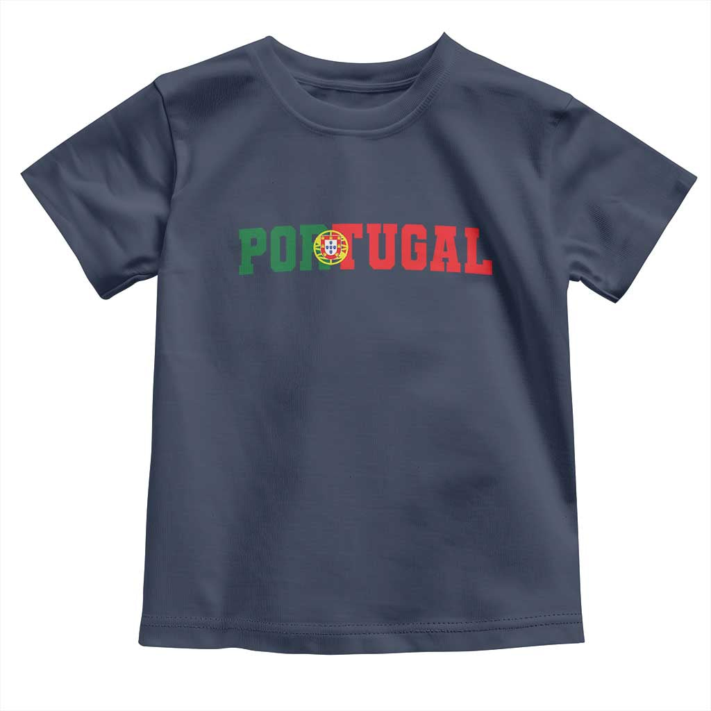 Vintage Portugal Toddler T Shirt Classic Portuguese Flag Retro Varsity Futebol - Wonder Print Shop