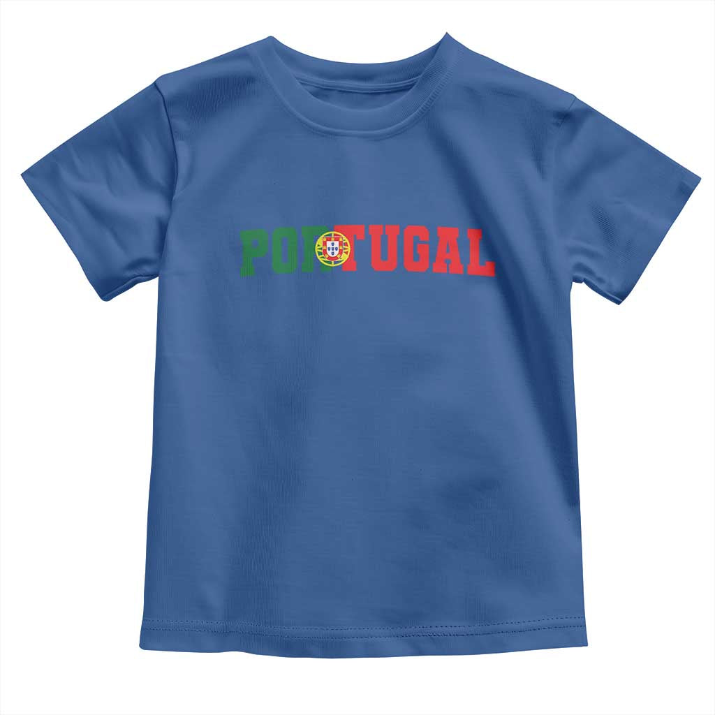 Vintage Portugal Toddler T Shirt Classic Portuguese Flag Retro Varsity Futebol - Wonder Print Shop