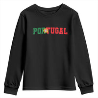 Vintage Portugal Youth Sweatshirt Classic Portuguese Flag Retro Varsity Futebol - Wonder Print Shop