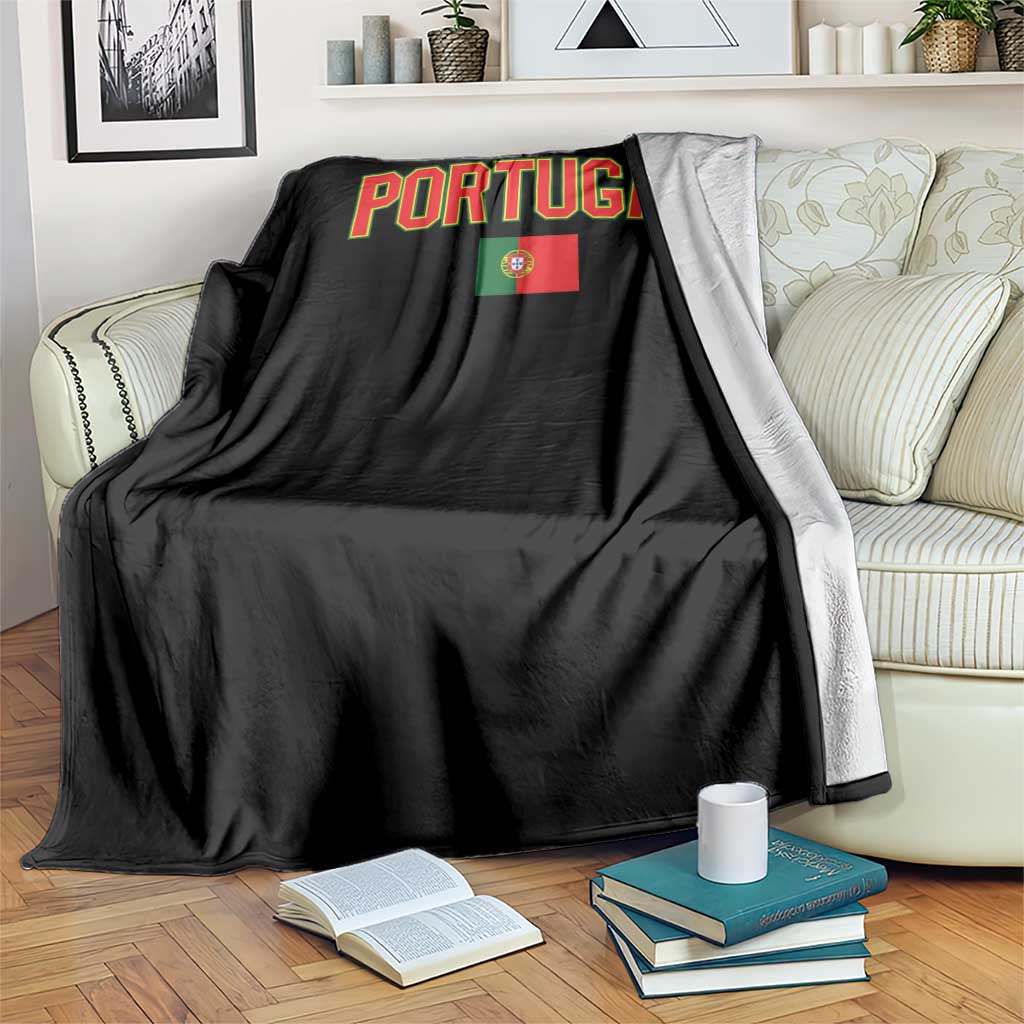 Portugal Throw Blanket Portuguese Flag Futebol Fan - Wonder Print Shop