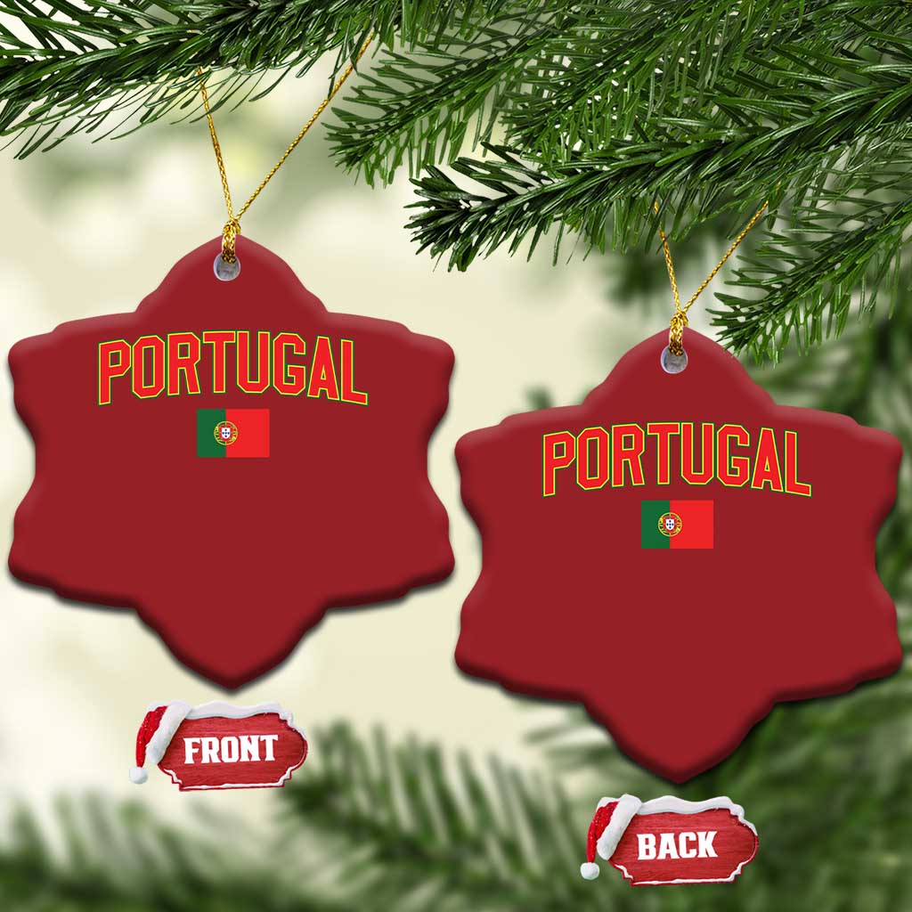 Portugal Christmas Ornament Portuguese Flag Futebol Fan - Wonder Print Shop