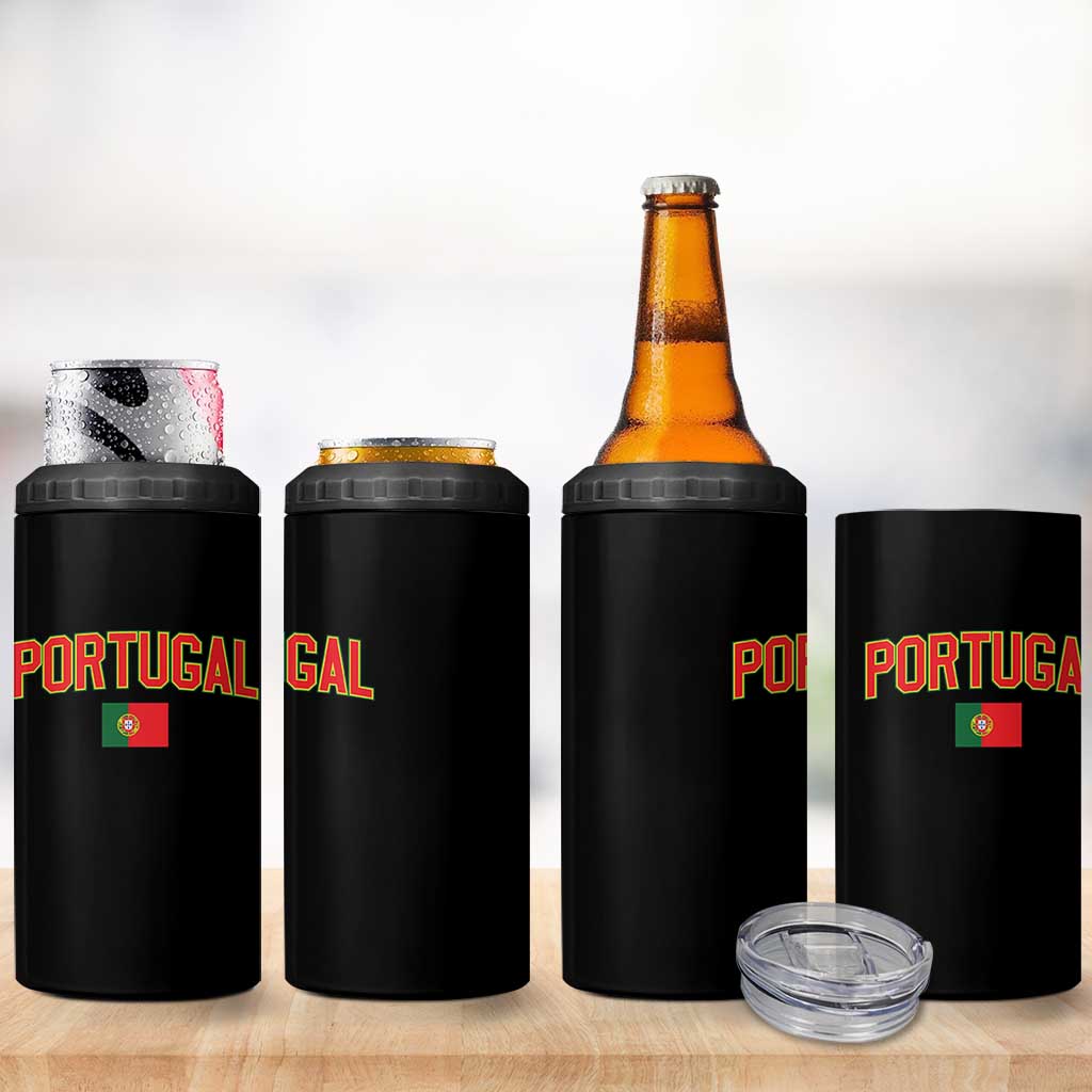 Portugal 4 in 1 Can Cooler Tumbler Portuguese Flag Futebol Fan - Wonder Print Shop