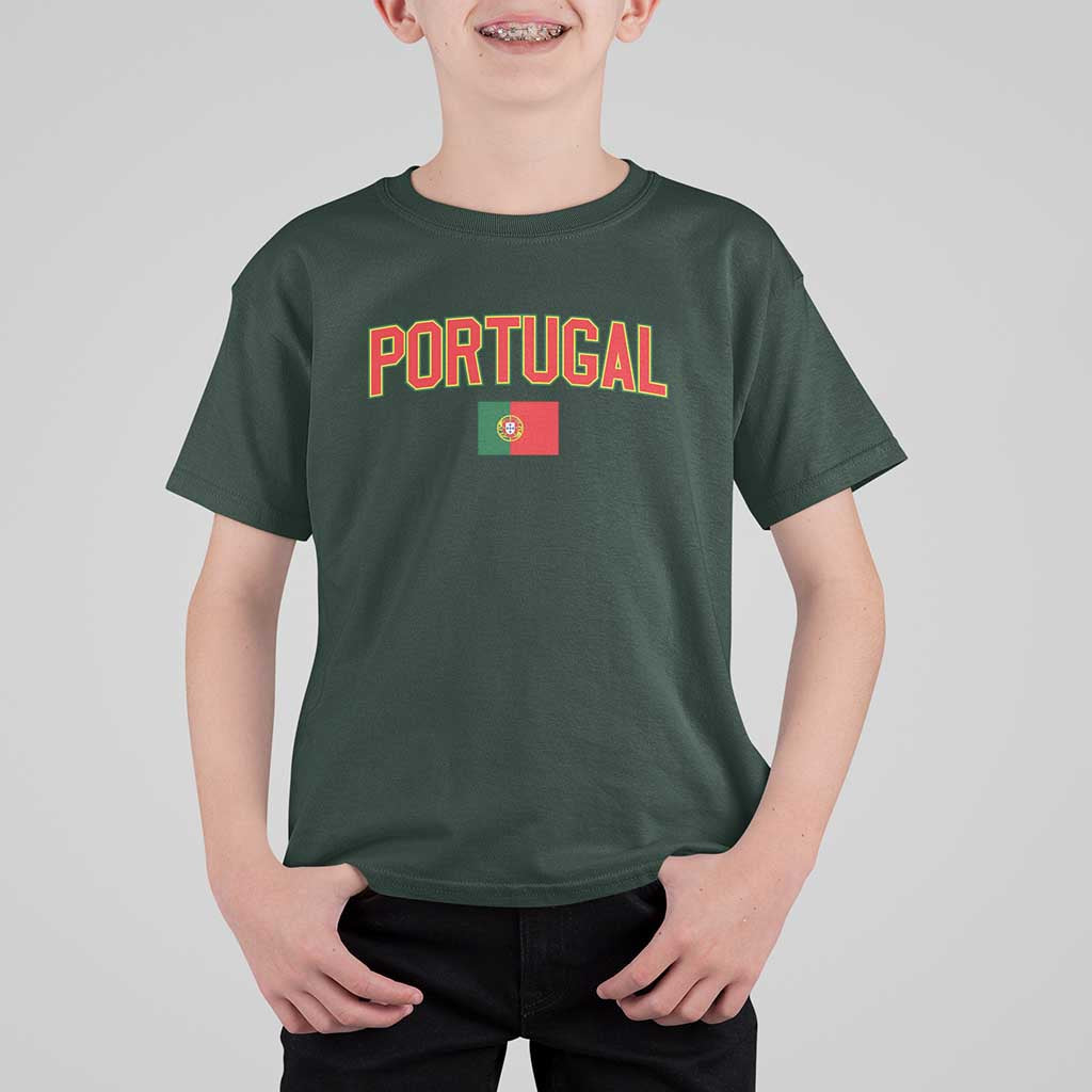 Portugal T Shirt For Kid Portuguese Flag Futebol Fan - Wonder Print Shop
