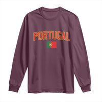 Portugal Long Sleeve Shirt Portuguese Flag Futebol Fan - Wonder Print Shop