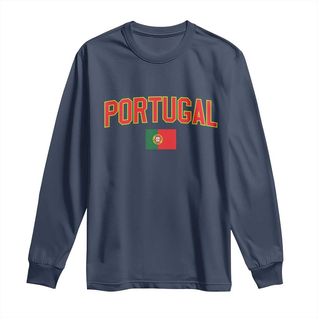 Portugal Long Sleeve Shirt Portuguese Flag Futebol Fan - Wonder Print Shop