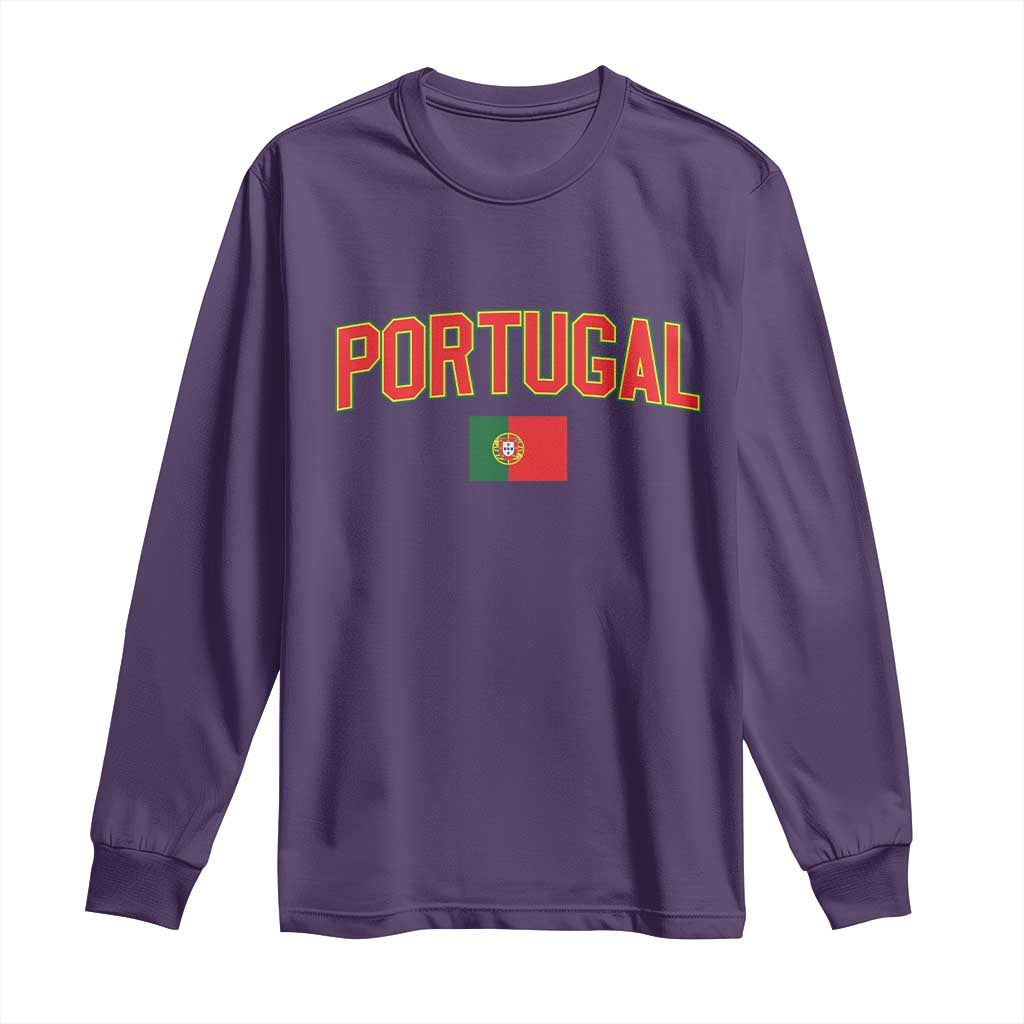 Portugal Long Sleeve Shirt Portuguese Flag Futebol Fan - Wonder Print Shop