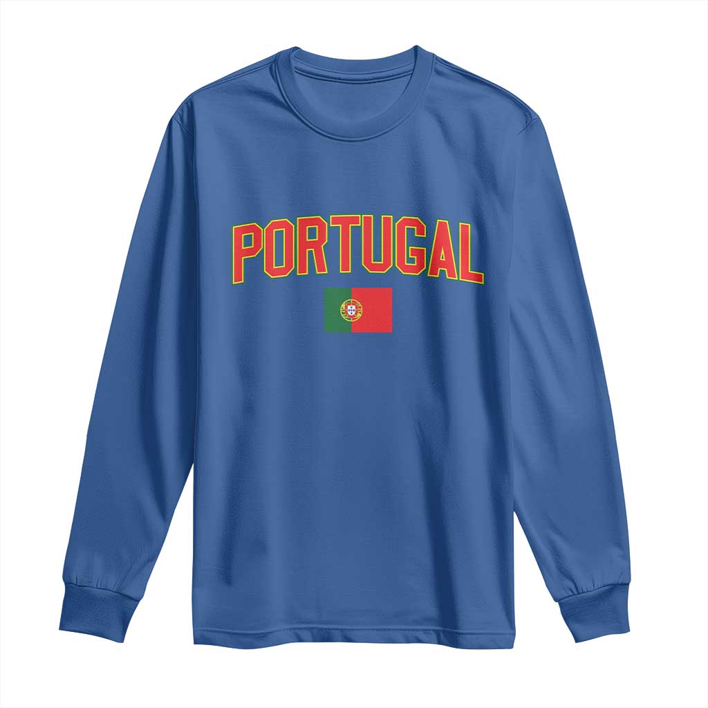 Portugal Long Sleeve Shirt Portuguese Flag Futebol Fan - Wonder Print Shop