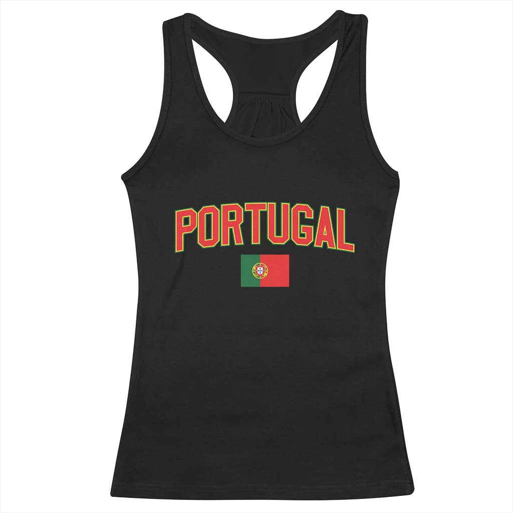 Portugal Racerback Tank Top Portuguese Flag Futebol Fan - Wonder Print Shop