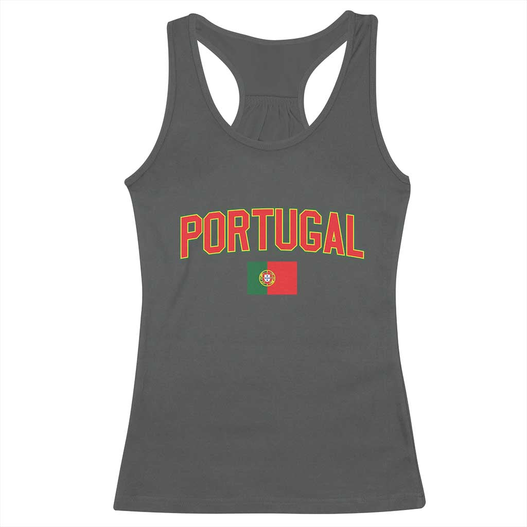 Portugal Racerback Tank Top Portuguese Flag Futebol Fan - Wonder Print Shop