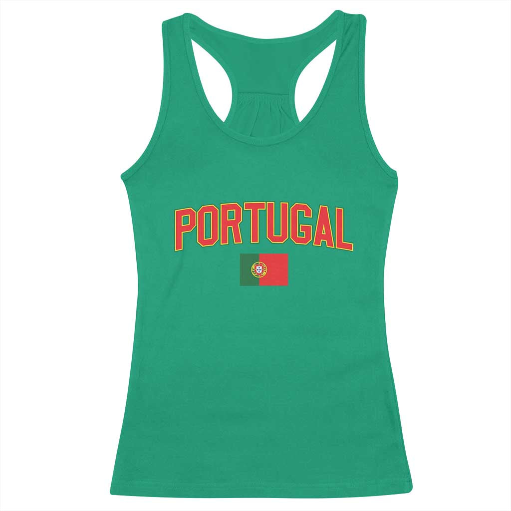 Portugal Racerback Tank Top Portuguese Flag Futebol Fan - Wonder Print Shop