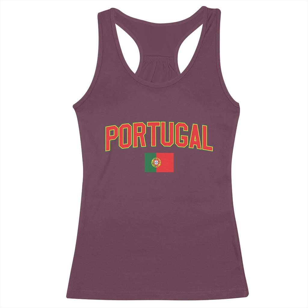 Portugal Racerback Tank Top Portuguese Flag Futebol Fan - Wonder Print Shop