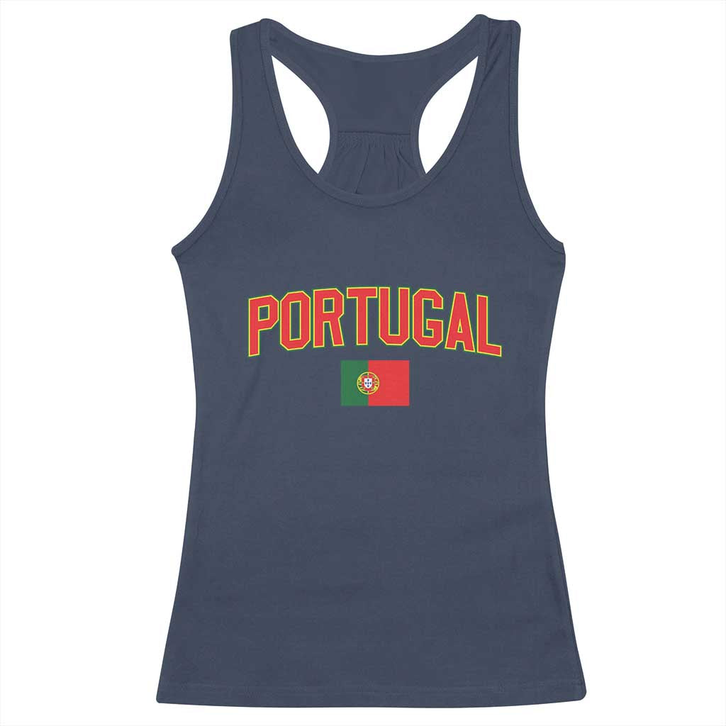 Portugal Racerback Tank Top Portuguese Flag Futebol Fan - Wonder Print Shop