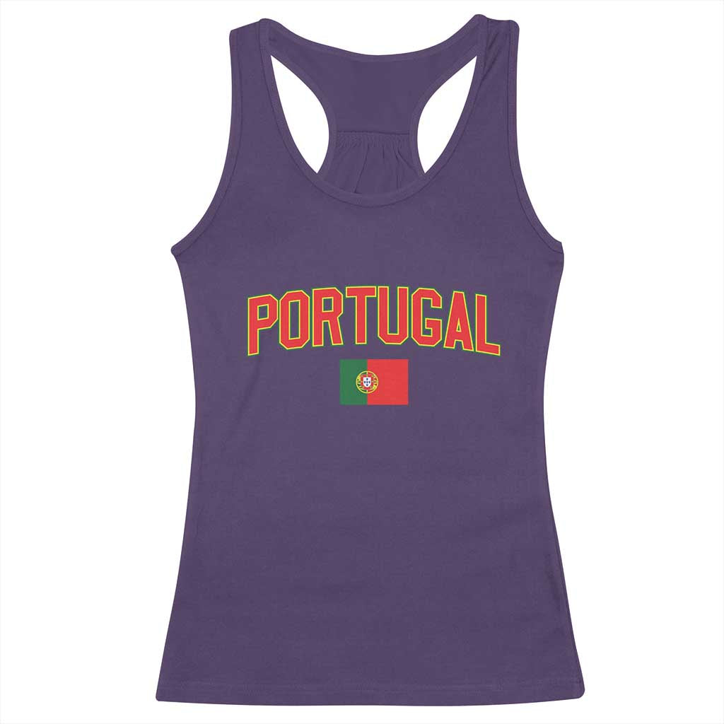Portugal Racerback Tank Top Portuguese Flag Futebol Fan - Wonder Print Shop