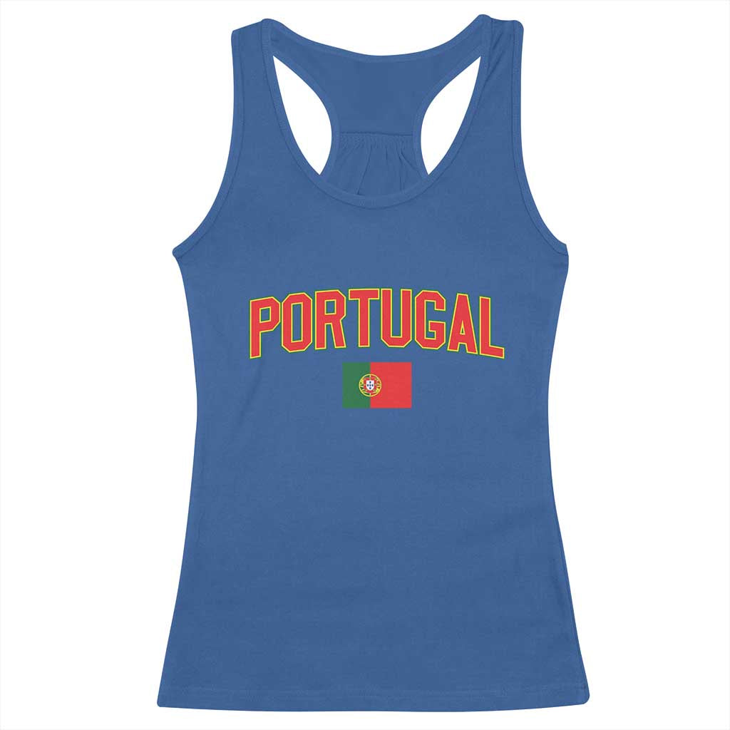 Portugal Racerback Tank Top Portuguese Flag Futebol Fan - Wonder Print Shop