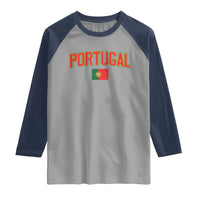 Portugal Raglan Shirt Portuguese Flag Futebol Fan - Wonder Print Shop