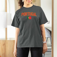 Portugal T Shirt For Women Portuguese Flag Futebol Fan - Wonder Print Shop
