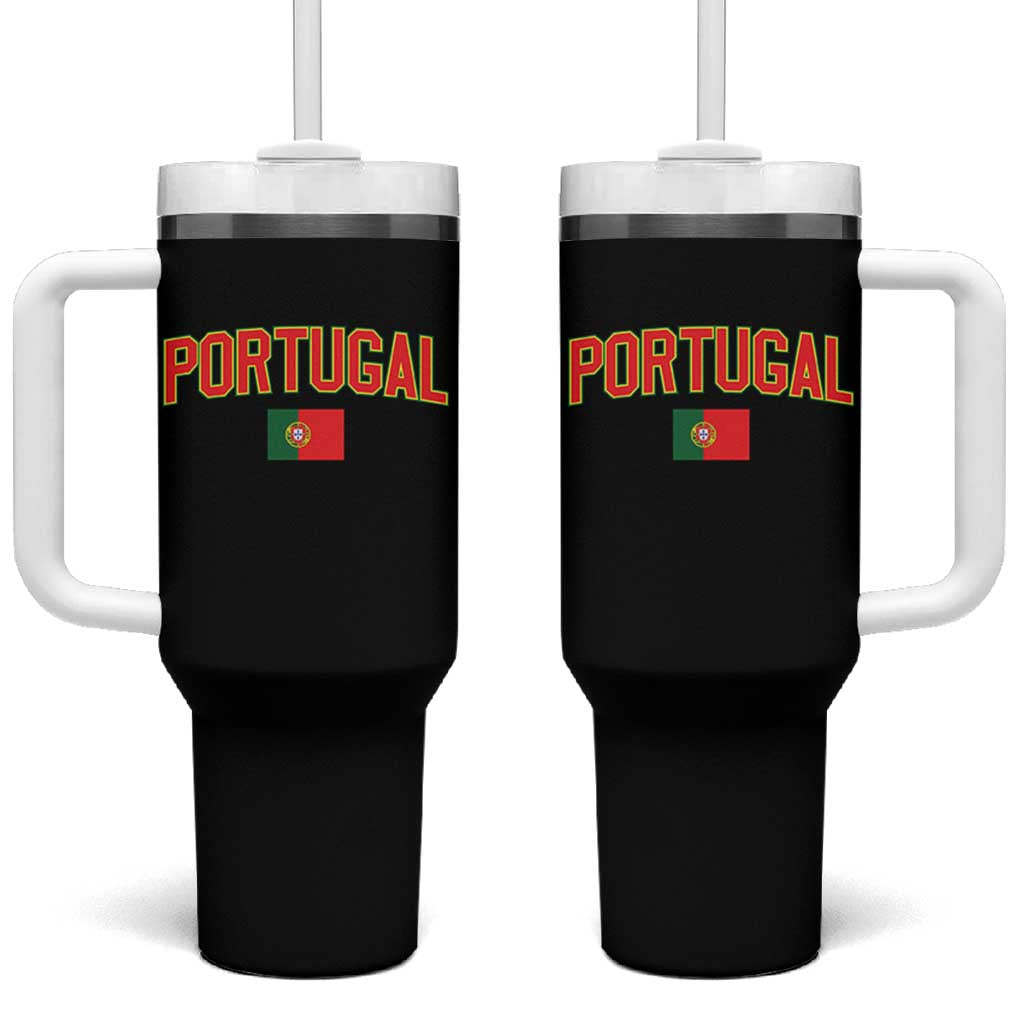 Portugal Tumbler With Handle Portuguese Flag Futebol Fan - Wonder Print Shop