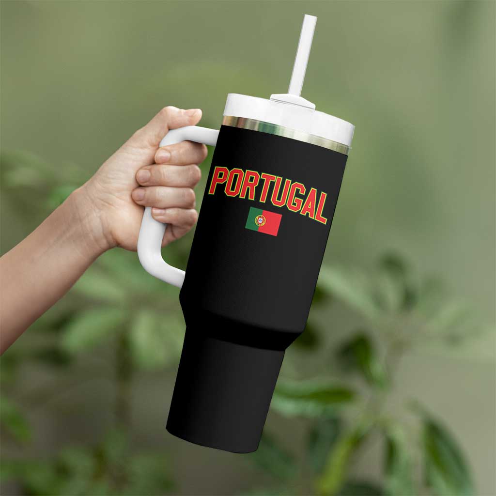 Portugal Tumbler With Handle Portuguese Flag Futebol Fan - Wonder Print Shop